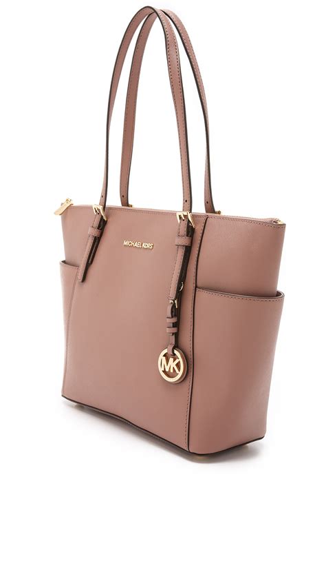 michael kors jet set tote dusty rose|Michael Kors large open tote.